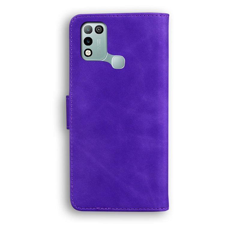 For Infinix Hot 10 Play / Smart 5 (India) Skin Feel Pure Color Flip Leather Phone Case
