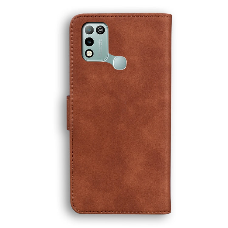 For Infinix Hot 10 Play / Smart 5 (India) Skin Feel Pure Color Flip Leather Phone Case