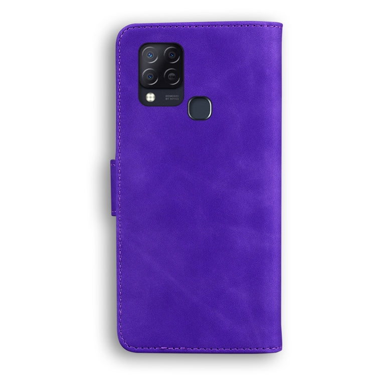 For Infinix Hot 10s / Hot 10T Skin Feel Pure Color Flip Leather Phone Case
