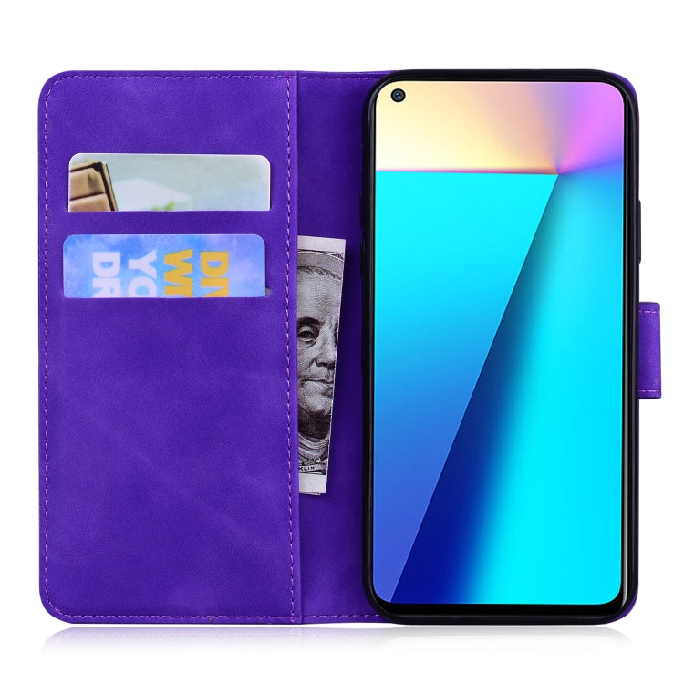 For Infinix Note 7 X690 Skin Feel Pure Color Flip Leather Phone Case