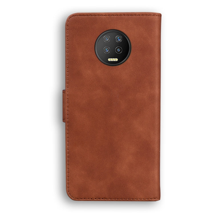 For Infinix Note 7 X690 Skin Feel Pure Color Flip Leather Phone Case