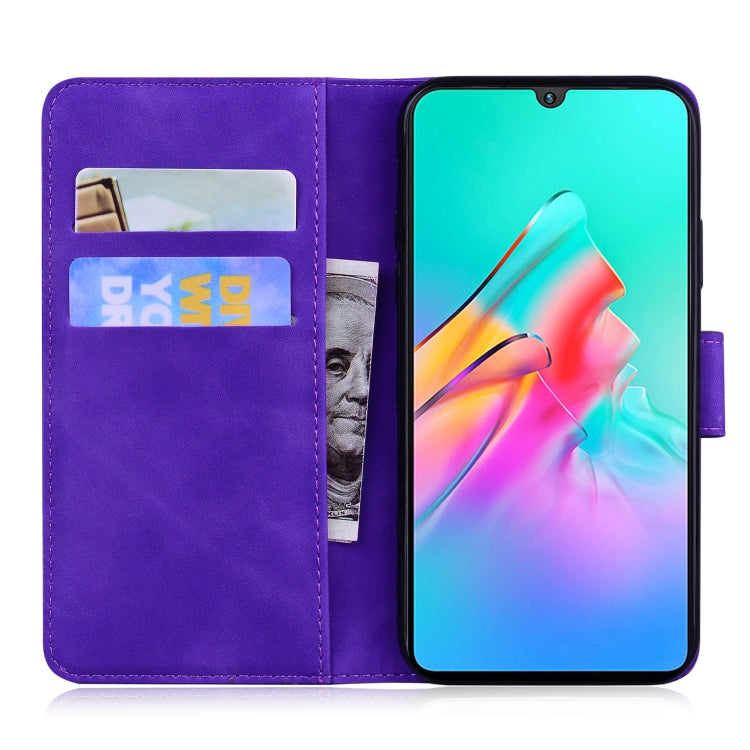 For Infinix Smart HD 2021 X612 Skin Feel Pure Color Flip Leather Phone Case