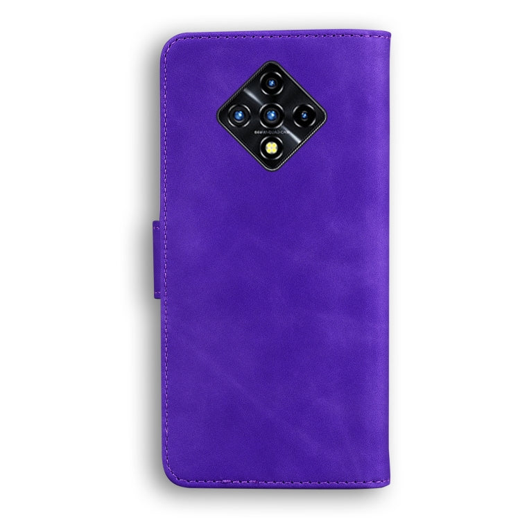 For Infinix Zero 8 X687 Skin Feel Pure Color Flip Leather Phone Case