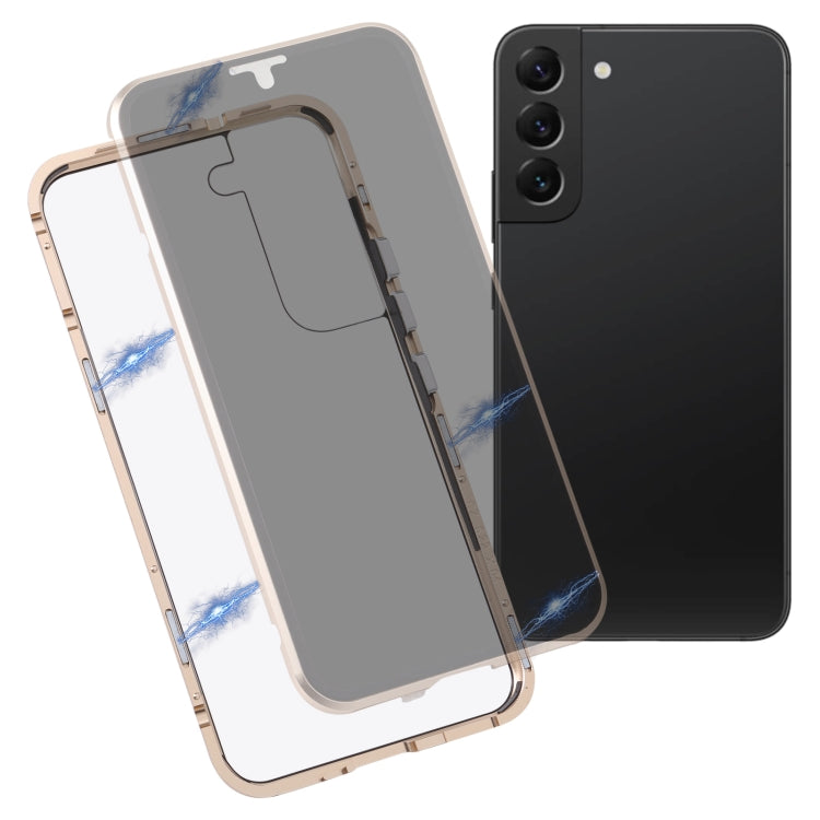 For Samsung Galaxy S22 5G Anti-peeping Magnetic Double-sided Tempered Glass Phone Case