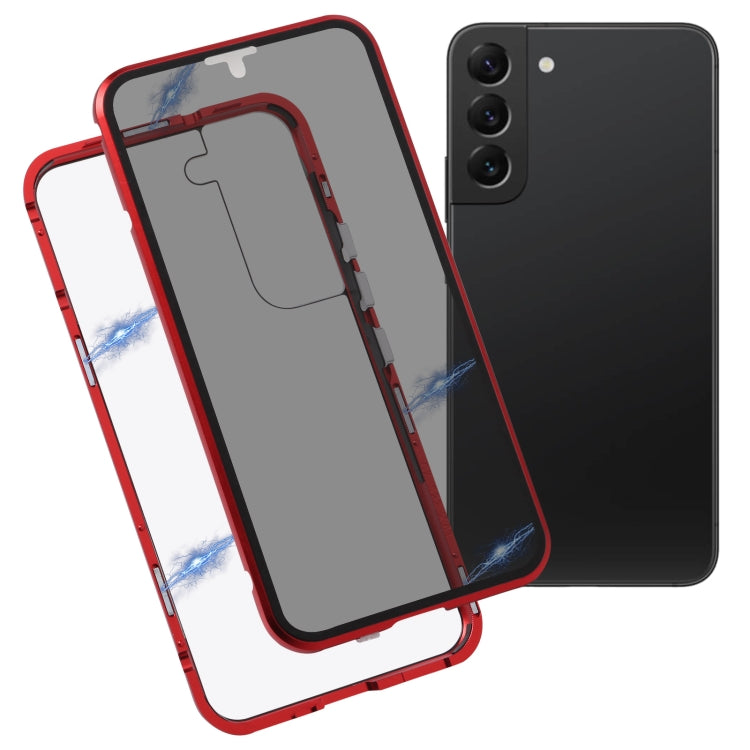 For Samsung Galaxy S22 5G Anti-peeping Magnetic Double-sided Tempered Glass Phone Case