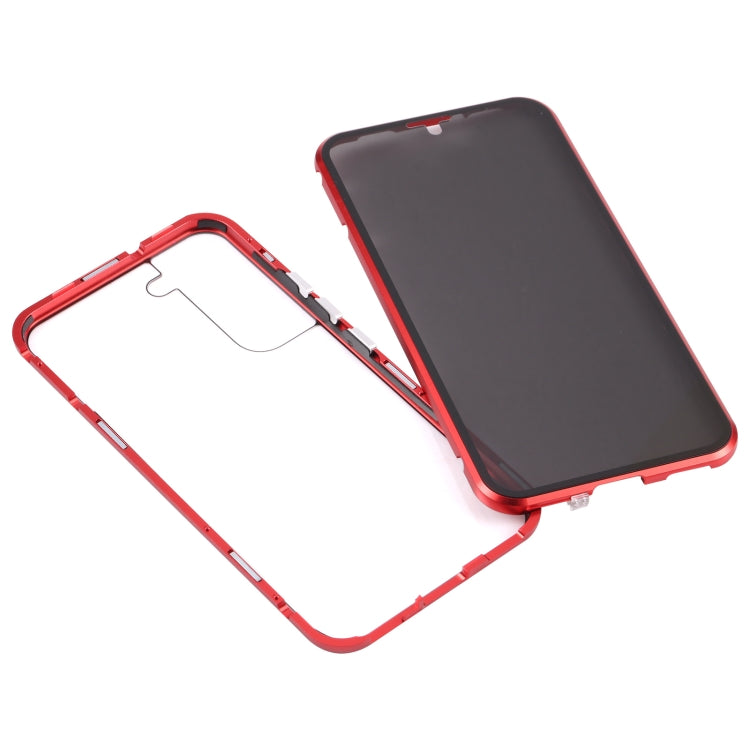 For Samsung Galaxy S22 5G Anti-peeping Magnetic Double-sided Tempered Glass Phone Case