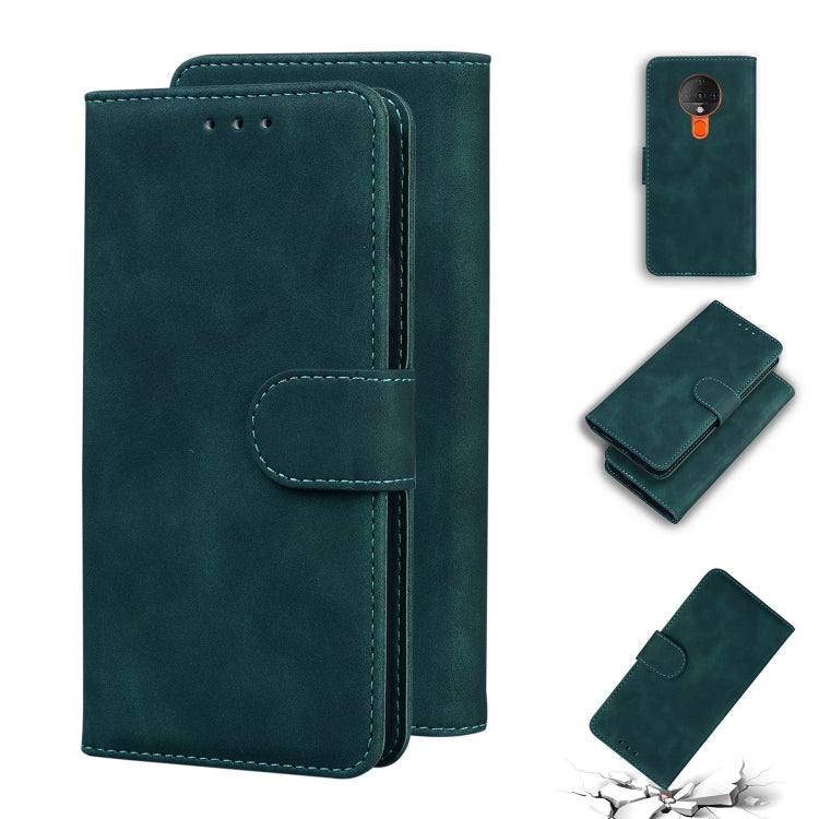 For Tecno Spark 6 Skin Feel Pure Color Flip Leather Phone Case
