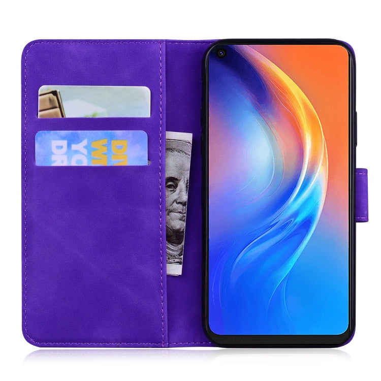 For Tecno Spark 6 Skin Feel Pure Color Flip Leather Phone Case