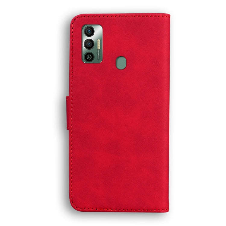 For Tecno Spark 7 Skin Feel Pure Color Flip Leather Phone Case