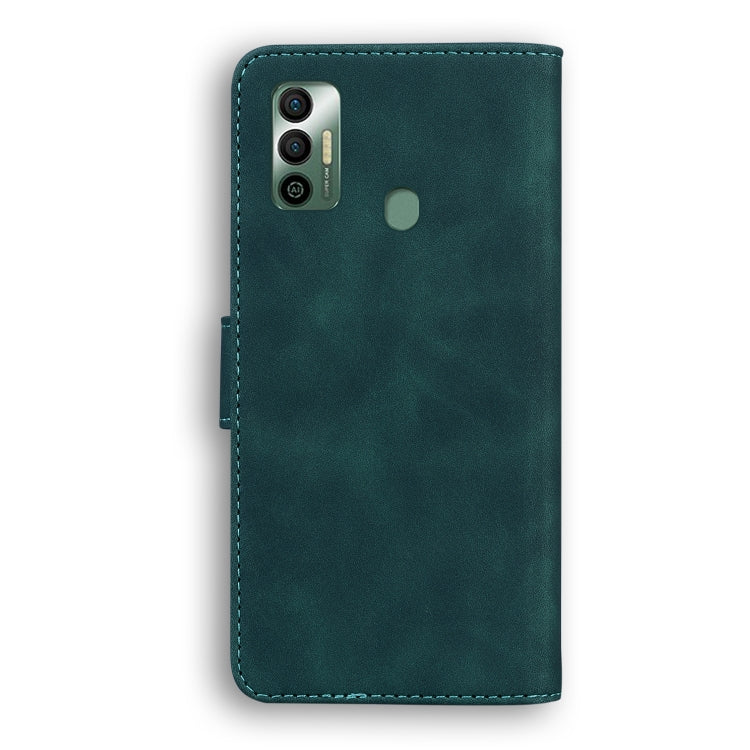 For Tecno Spark 7 Skin Feel Pure Color Flip Leather Phone Case