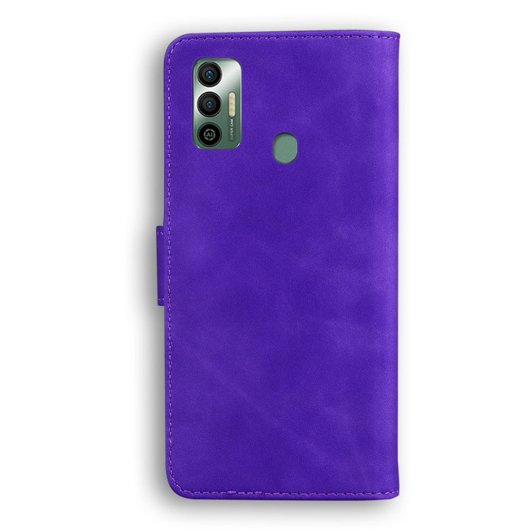 For Tecno Spark 7 Skin Feel Pure Color Flip Leather Phone Case
