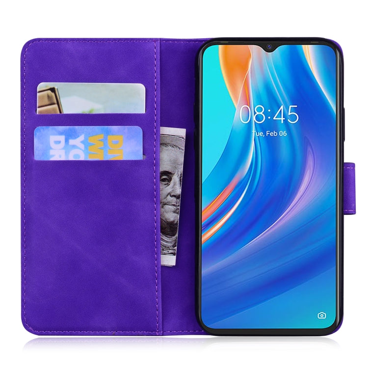 For Tecno Spark 7 Skin Feel Pure Color Flip Leather Phone Case