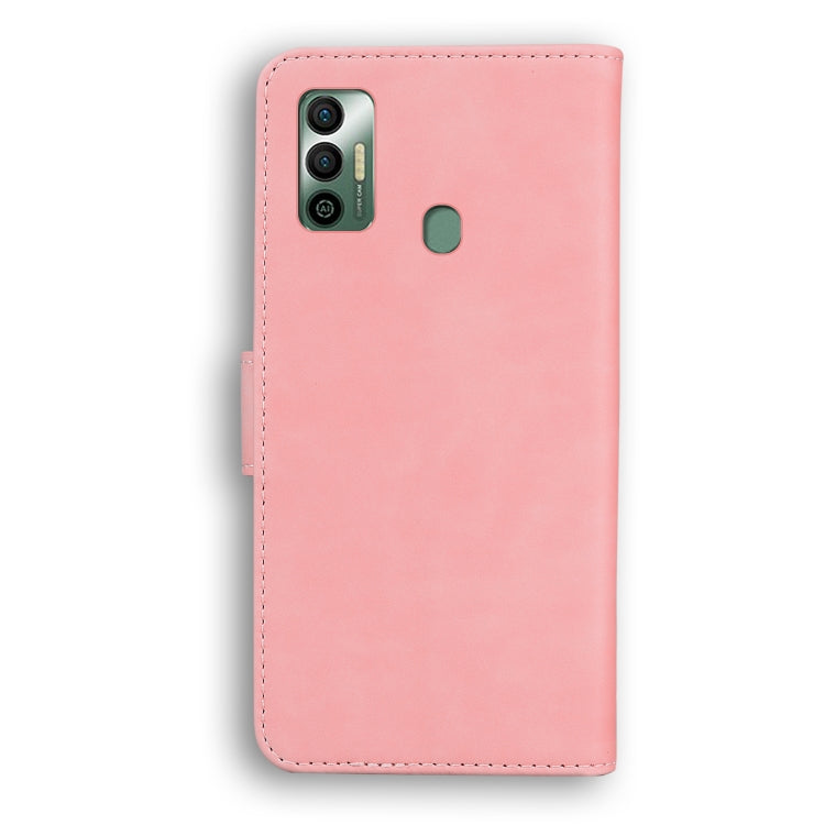 For Tecno Spark 7 Skin Feel Pure Color Flip Leather Phone Case