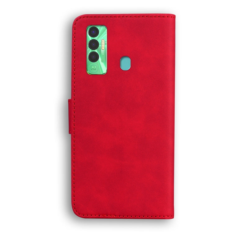 For Tecno Spark 7P Skin Feel Pure Color Flip Leather Phone Case