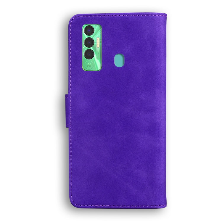 For Tecno Spark 7P Skin Feel Pure Color Flip Leather Phone Case