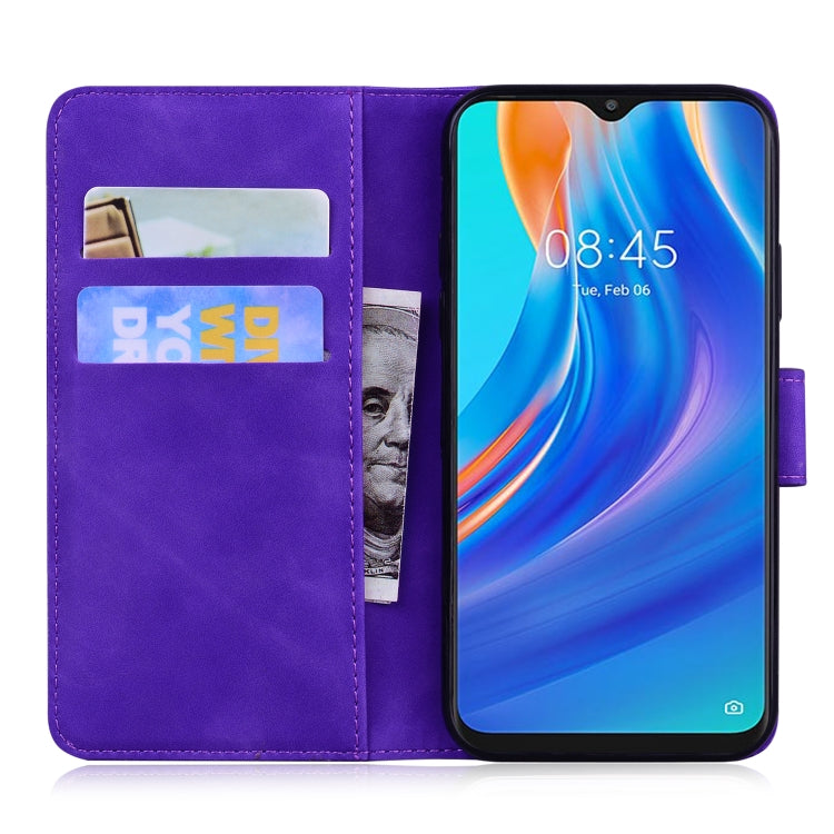 For Tecno Spark 7P Skin Feel Pure Color Flip Leather Phone Case