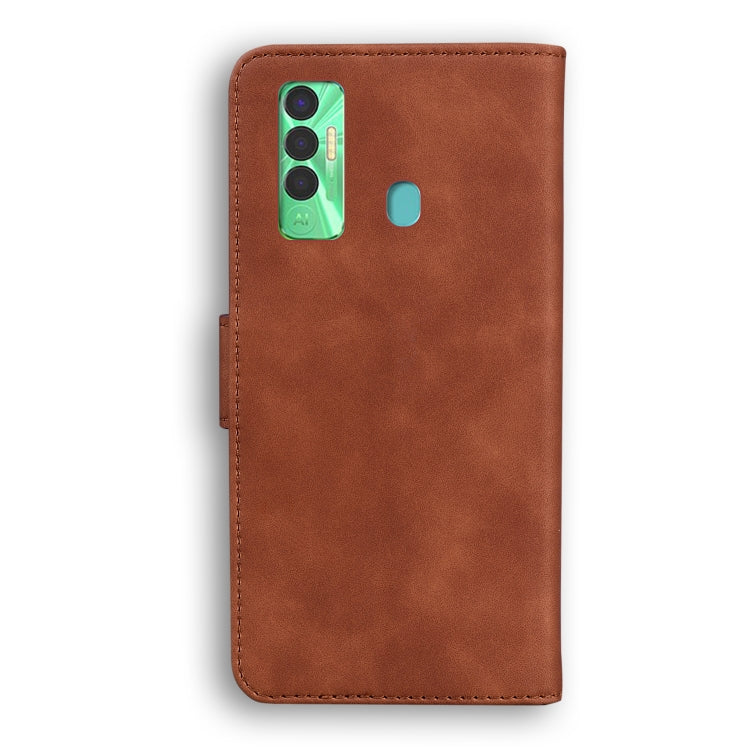 For Tecno Spark 7P Skin Feel Pure Color Flip Leather Phone Case
