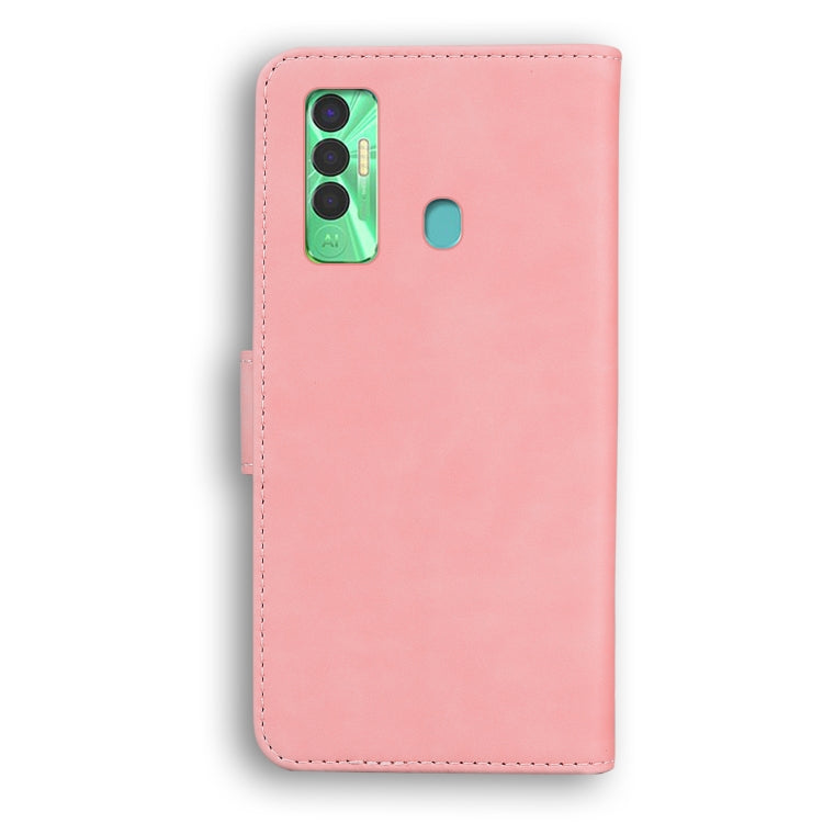 For Tecno Spark 7P Skin Feel Pure Color Flip Leather Phone Case