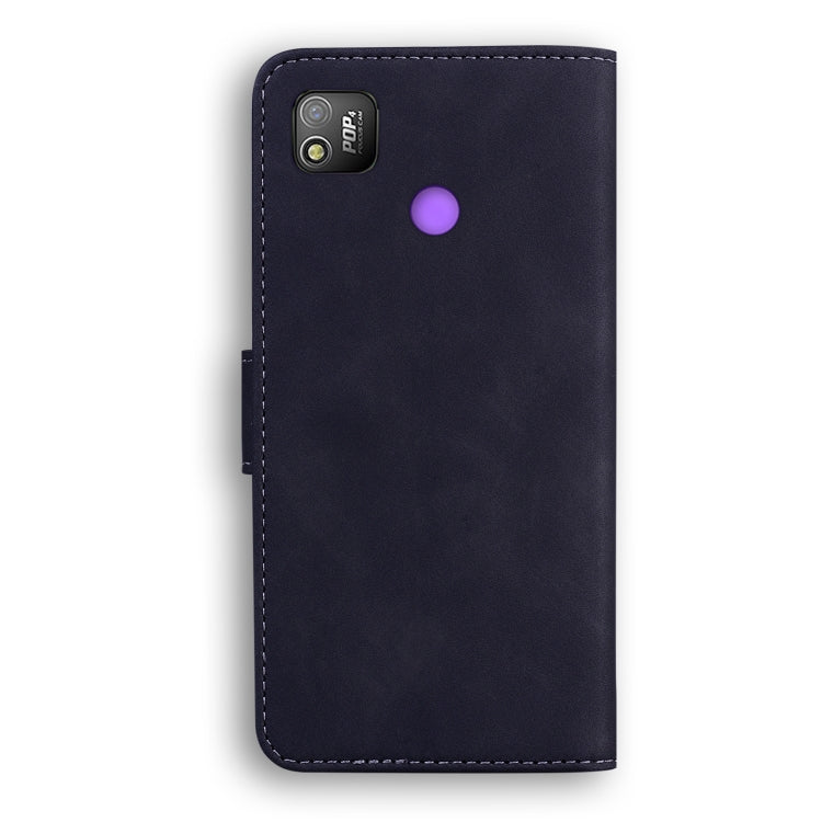 For Tecno Pop 4 Skin Feel Pure Color Flip Leather Phone Case