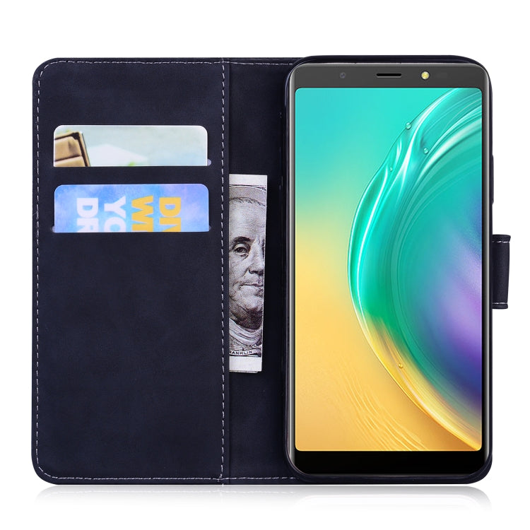 For Tecno Pop 4 Skin Feel Pure Color Flip Leather Phone Case