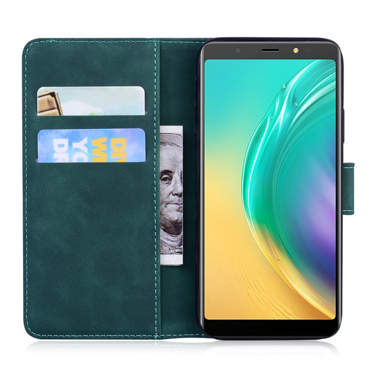 For Tecno Pop 4 Skin Feel Pure Color Flip Leather Phone Case