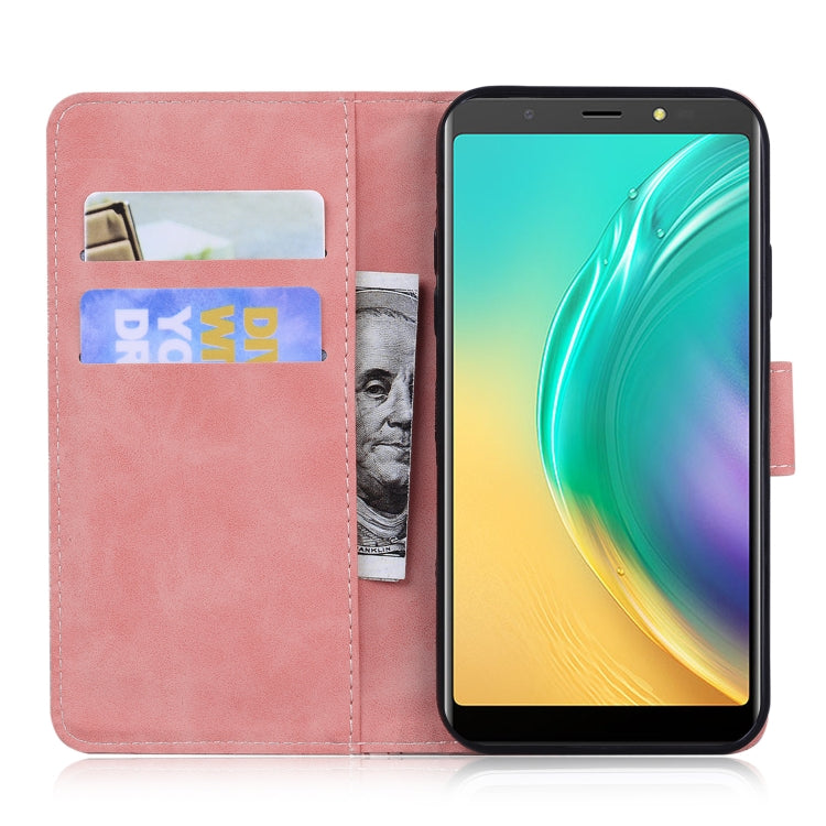 For Tecno Pop 4 Skin Feel Pure Color Flip Leather Phone Case