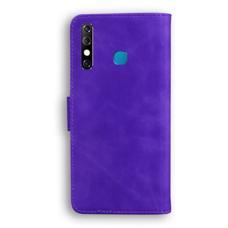 For Tecno Camon 12 CC7 / Spark 4 KC8 Skin Feel Pure Color Flip Leather Phone Case