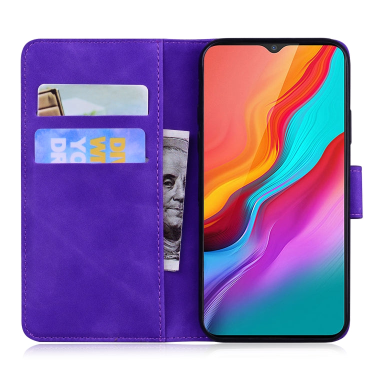 For Tecno Camon 12 CC7 / Spark 4 KC8 Skin Feel Pure Color Flip Leather Phone Case