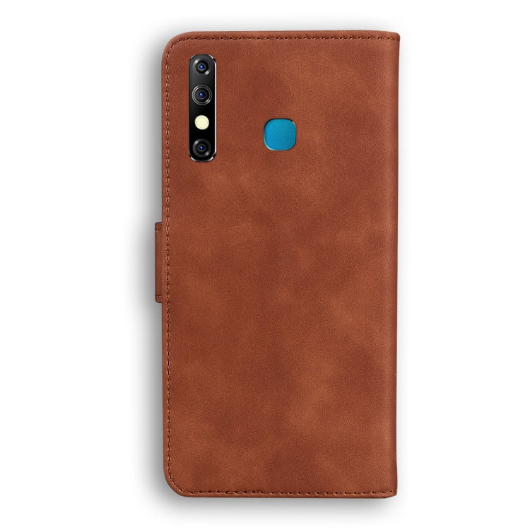 For Tecno Camon 12 CC7 / Spark 4 KC8 Skin Feel Pure Color Flip Leather Phone Case