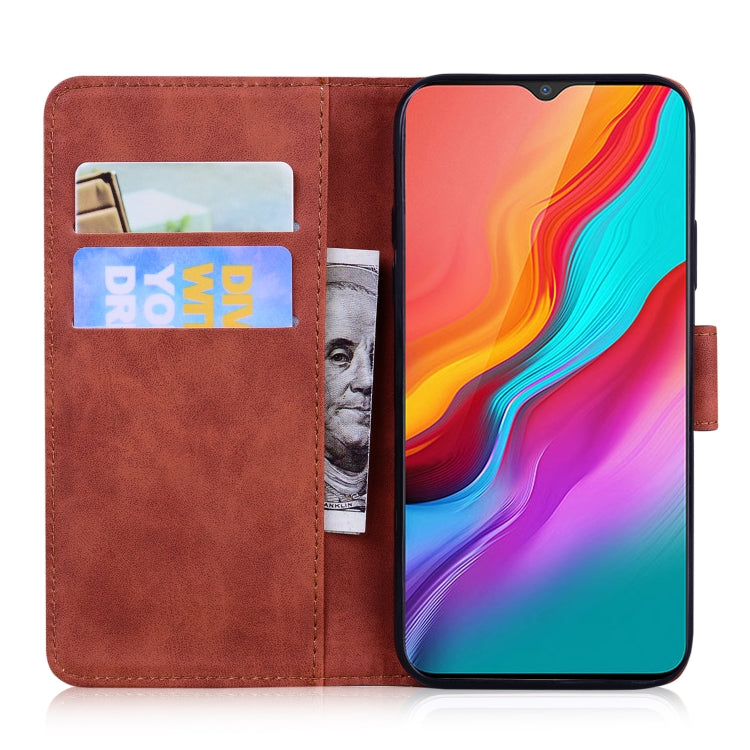 For Tecno Camon 12 CC7 / Spark 4 KC8 Skin Feel Pure Color Flip Leather Phone Case
