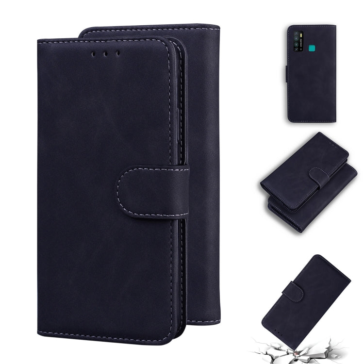 For Tecno Camon 15 Skin Feel Pure Color Flip Leather Phone Case