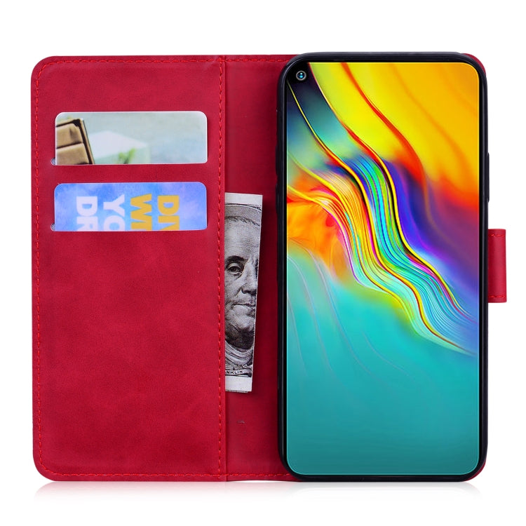For Tecno Camon 15 Skin Feel Pure Color Flip Leather Phone Case