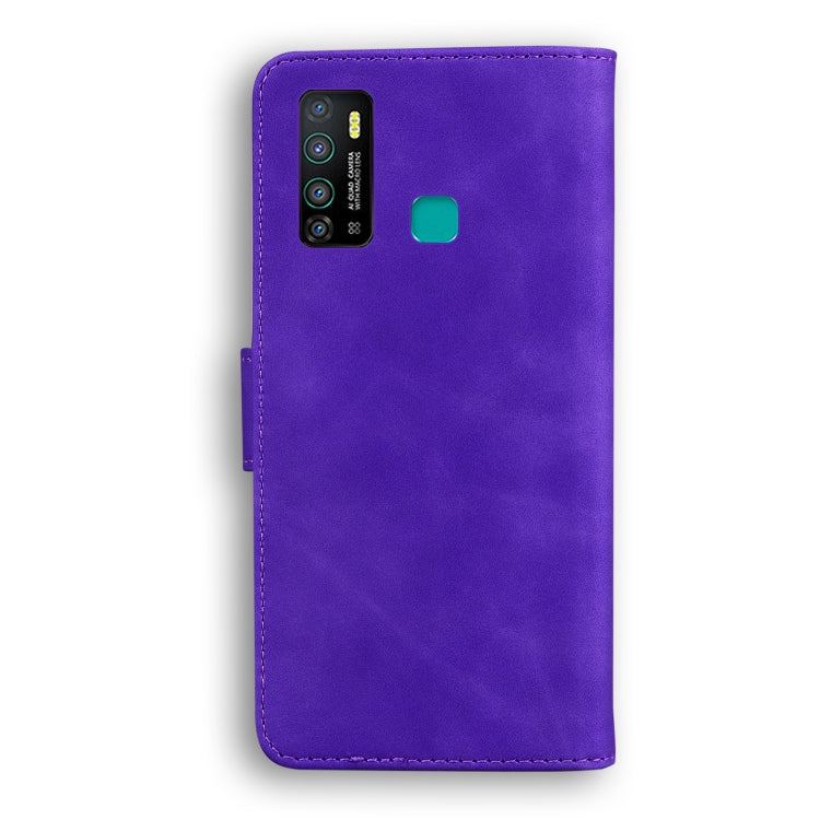 For Tecno Camon 15 Skin Feel Pure Color Flip Leather Phone Case