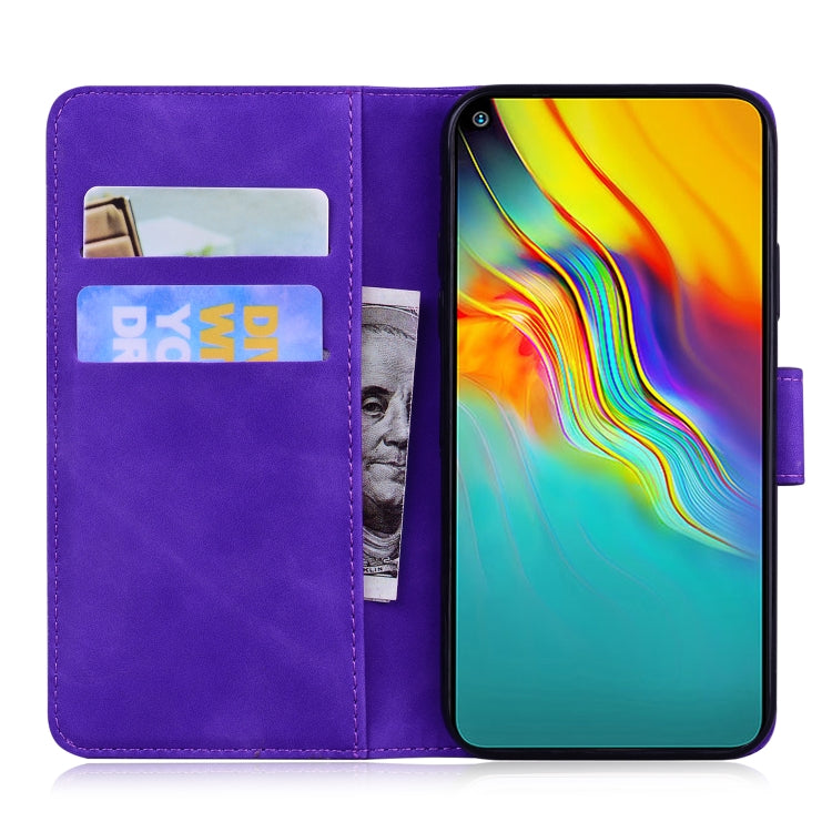 For Tecno Camon 15 Skin Feel Pure Color Flip Leather Phone Case