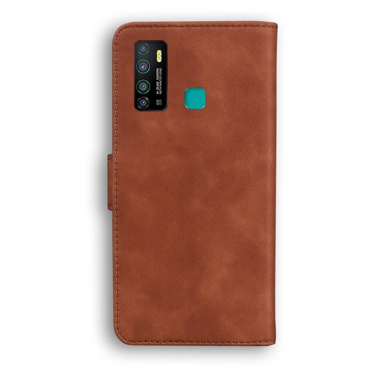 For Tecno Camon 15 Skin Feel Pure Color Flip Leather Phone Case