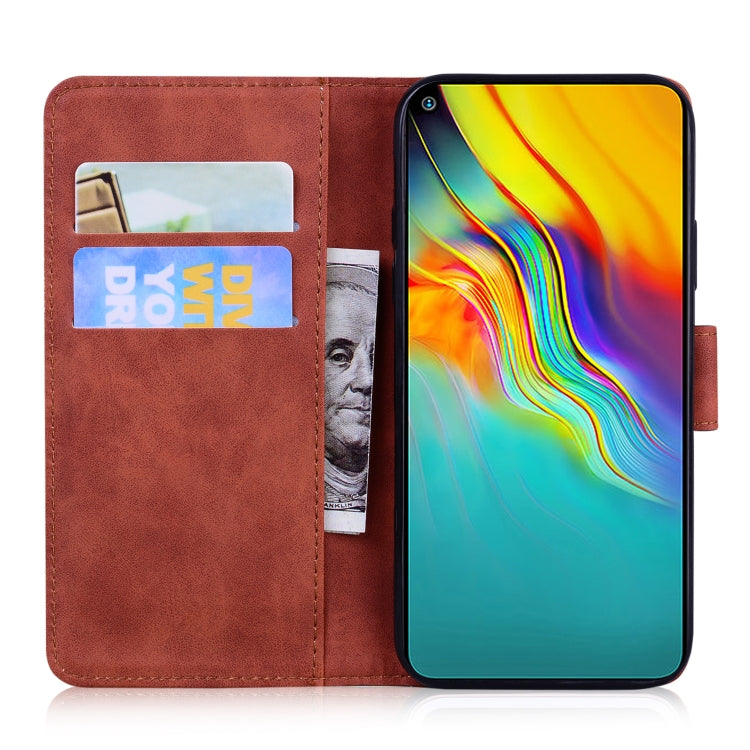 For Tecno Camon 15 Skin Feel Pure Color Flip Leather Phone Case