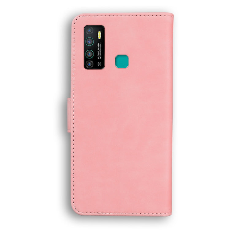 For Tecno Camon 15 Skin Feel Pure Color Flip Leather Phone Case