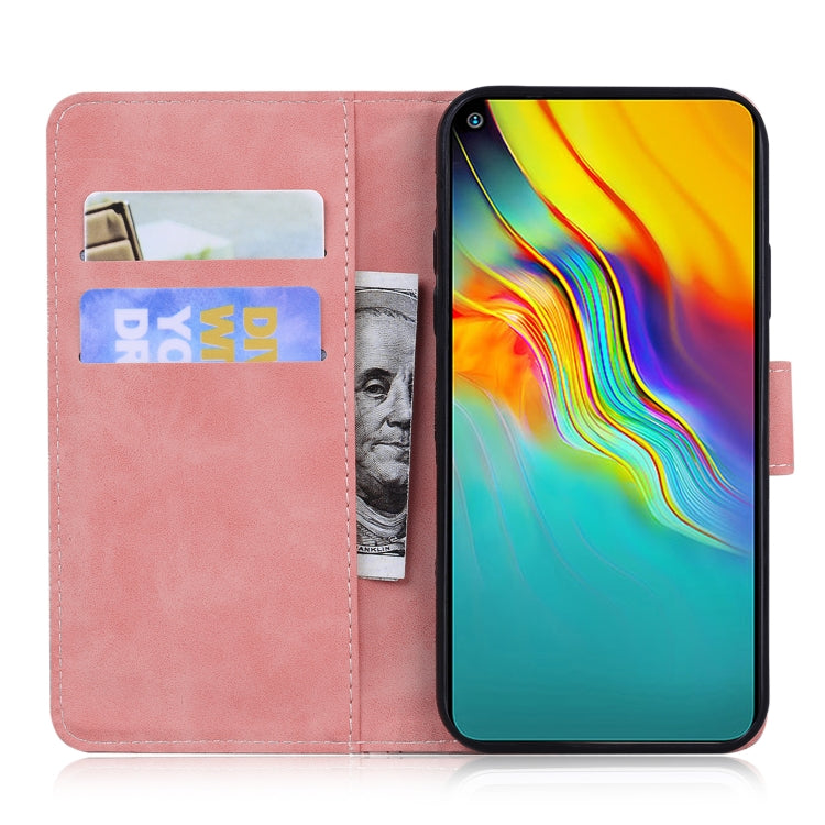 For Tecno Camon 15 Skin Feel Pure Color Flip Leather Phone Case