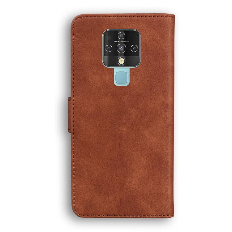 For Tecno Camon 16 Skin Feel Pure Color Flip Leather Phone Case