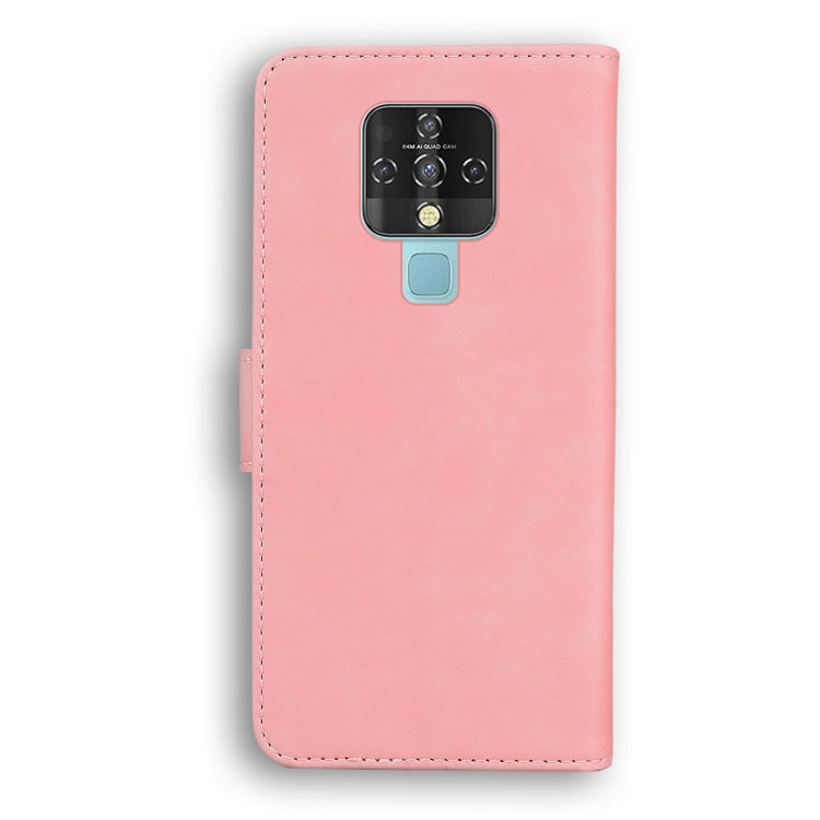 For Tecno Camon 16 Skin Feel Pure Color Flip Leather Phone Case
