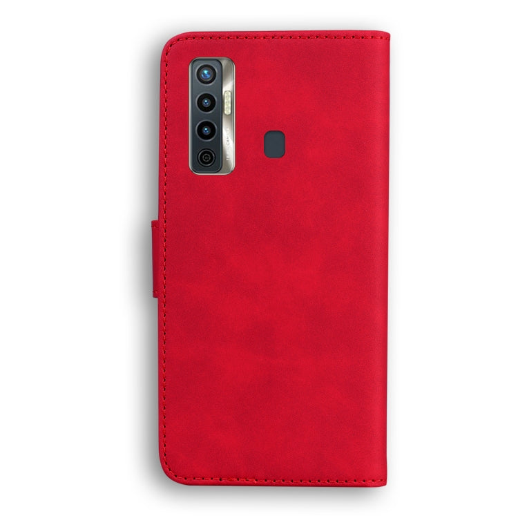 For Tecno Camon 17 Skin Feel Pure Color Flip Leather Phone Case