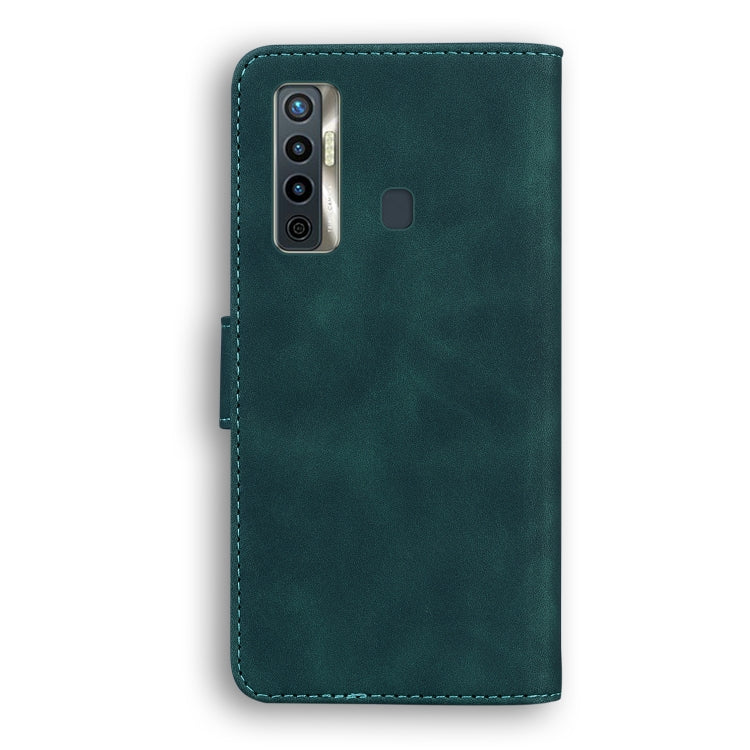 For Tecno Camon 17 Skin Feel Pure Color Flip Leather Phone Case