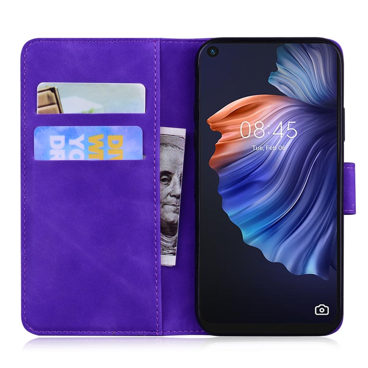 For Tecno Camon 17 Skin Feel Pure Color Flip Leather Phone Case