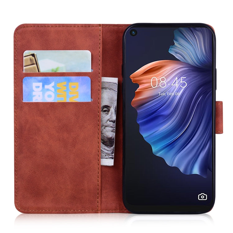 For Tecno Camon 17 Skin Feel Pure Color Flip Leather Phone Case