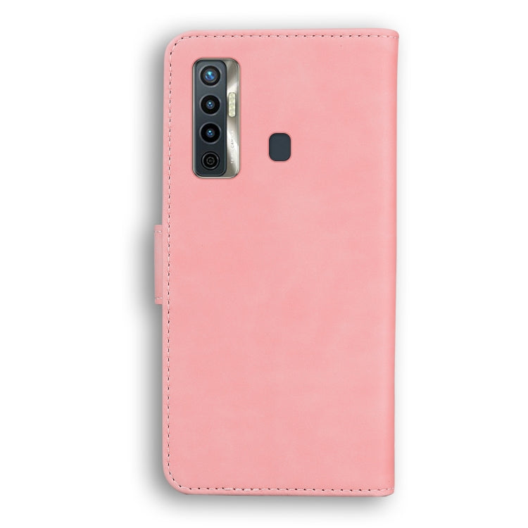 For Tecno Camon 17 Skin Feel Pure Color Flip Leather Phone Case