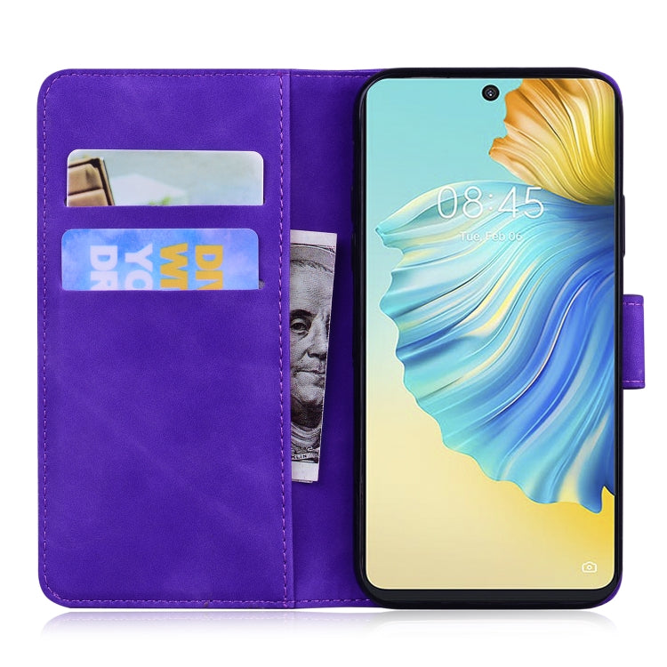 For Tecno Camon 17 Pro Skin Feel Pure Color Flip Leather Phone Case