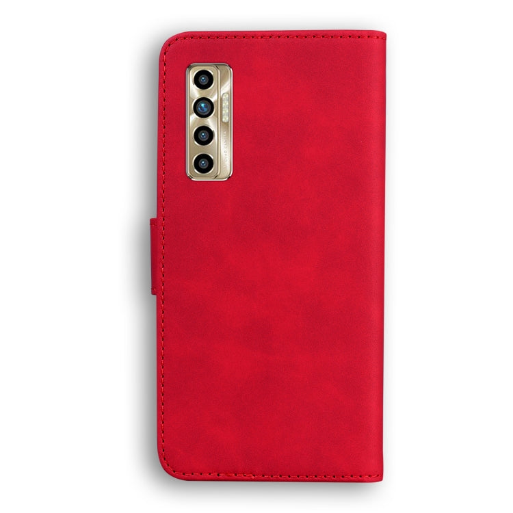 For Tecno Camon 17P Skin Feel Pure Color Flip Leather Phone Case