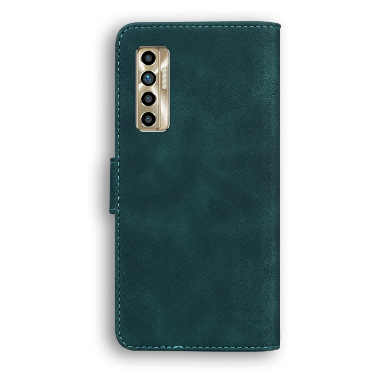 For Tecno Camon 17P Skin Feel Pure Color Flip Leather Phone Case