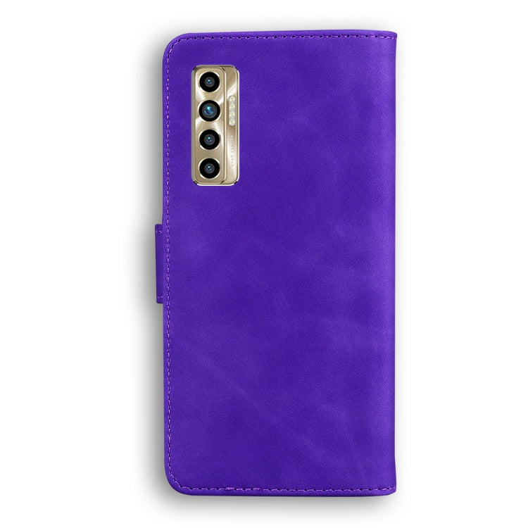For Tecno Camon 17P Skin Feel Pure Color Flip Leather Phone Case