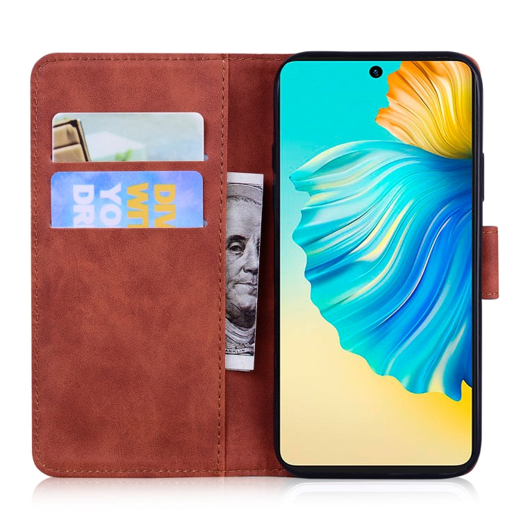 For Tecno Camon 17P Skin Feel Pure Color Flip Leather Phone Case